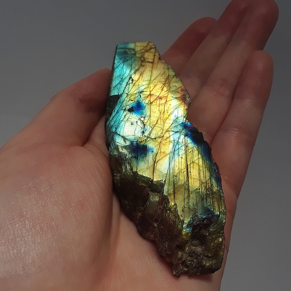 Labradorite Half-Polished Slab - Picture 1 of 3